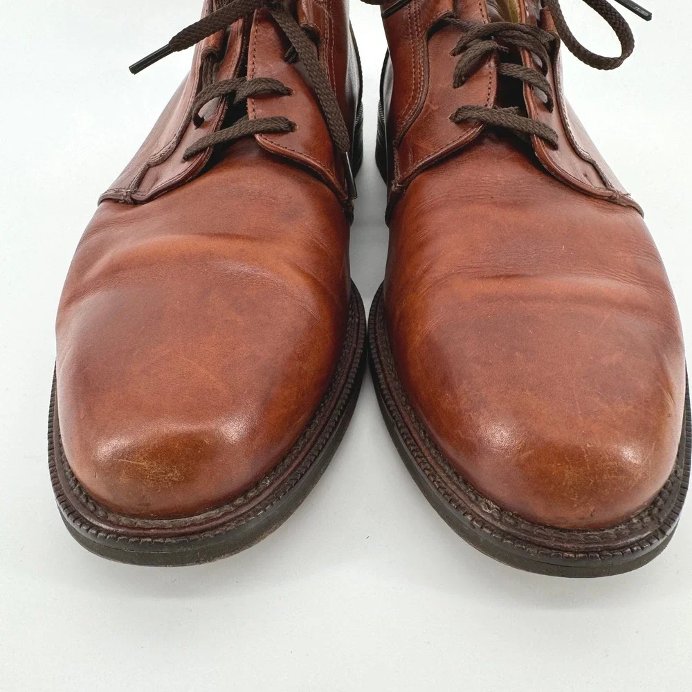 Cable & Co Chukka Boots Mens 8 Brown Italian Leather Lace Up Ankle Shoes